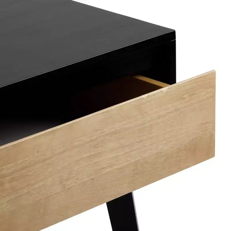 Table de chevet en bois massif Plank+Beam avec tiroir de rangement, petite table d'appoint moderne