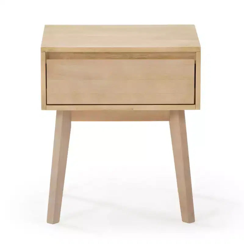 Table de chevet en bois massif Plank+Beam avec tiroir de rangement, petite table d'appoint moderne