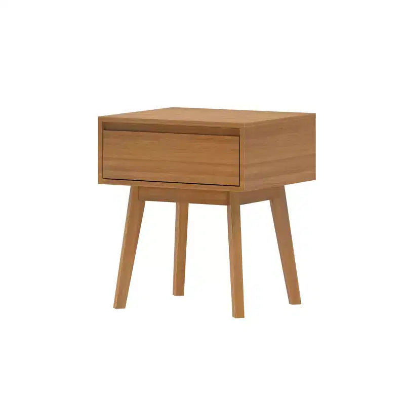 Table de chevet en bois massif Plank+Beam avec tiroir de rangement, petite table d'appoint moderne