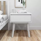 Table de chevet en bois massif Plank+Beam avec tiroir de rangement, petite table d'appoint moderne