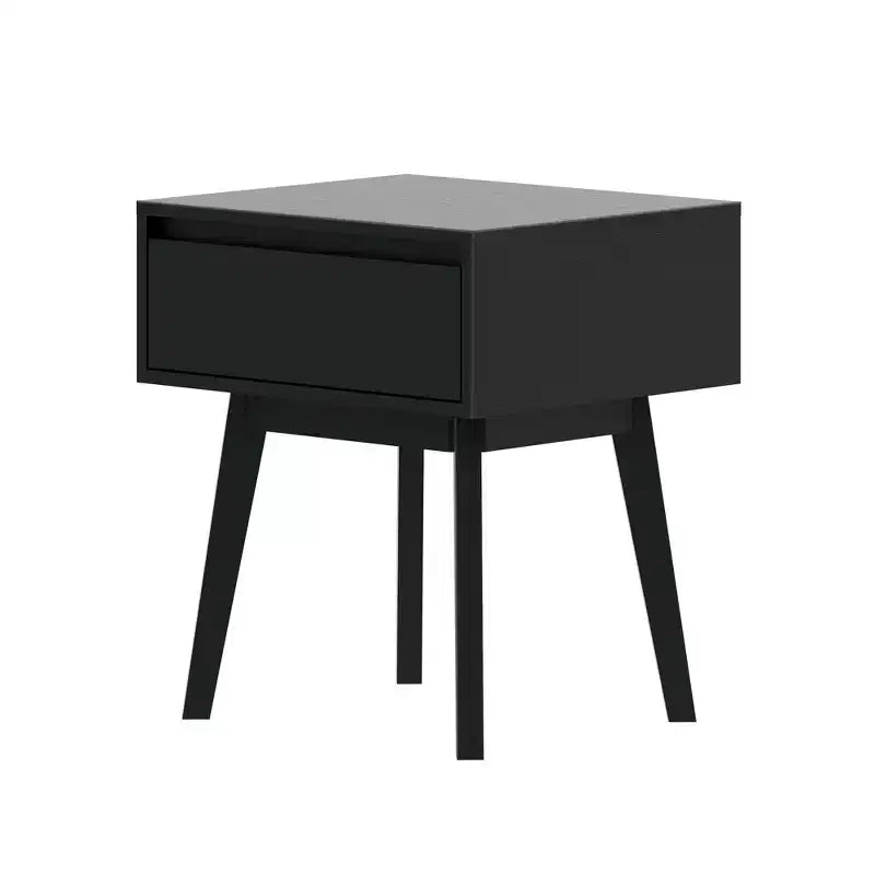 Table de chevet en bois massif Plank+Beam avec tiroir de rangement, petite table d'appoint moderne