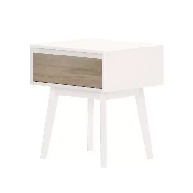 Table de chevet en bois massif Plank+Beam avec tiroir de rangement, petite table d'appoint moderne