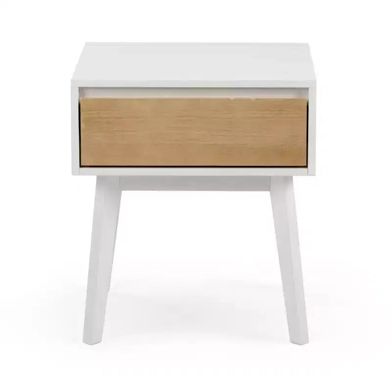 Table de chevet en bois massif Plank+Beam avec tiroir de rangement, petite table d'appoint moderne