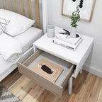 Table de chevet en bois massif Plank+Beam avec tiroir de rangement, petite table d'appoint moderne