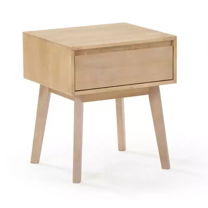 Table de chevet en bois massif Plank+Beam avec tiroir de rangement, petite table d'appoint moderne