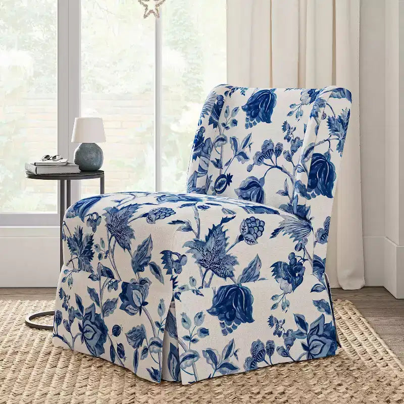 Fabrizius Chaise sans accoudoirs rembourrée de transition avec housse lavable et pieds en bois massif | HULALA HOME