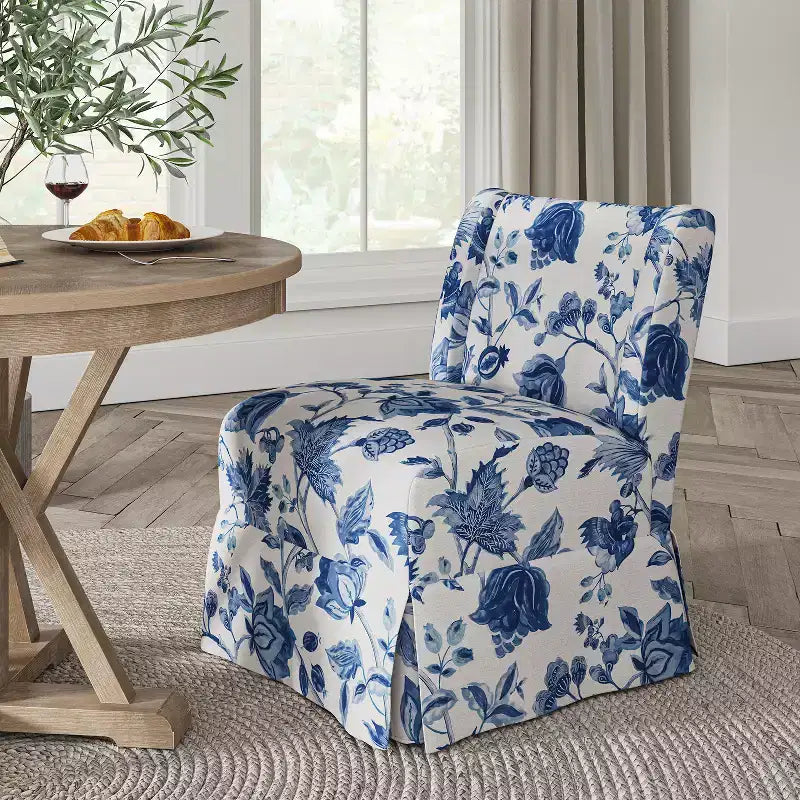 Fabrizius Chaise sans accoudoirs rembourrée de transition avec housse lavable et pieds en bois massif | HULALA HOME