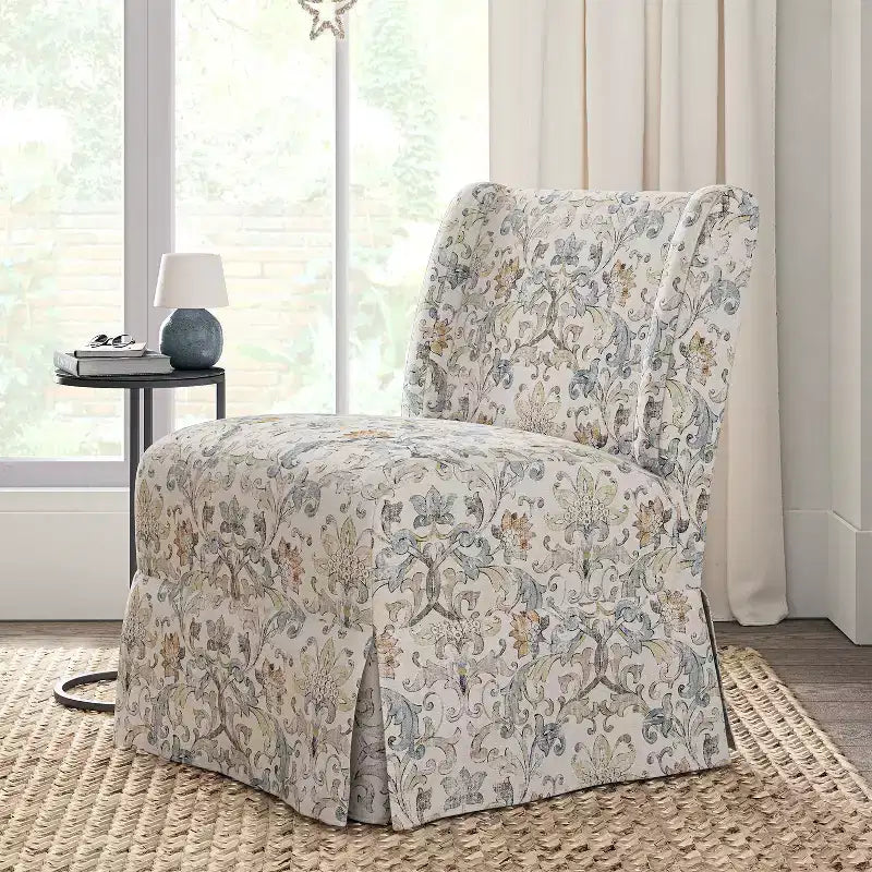 Fabrizius Chaise sans accoudoirs rembourrée de transition avec housse lavable et pieds en bois massif | HULALA HOME
