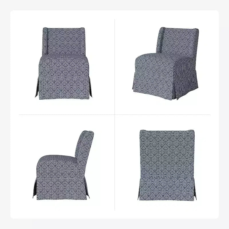 Fabrizius Chaise sans accoudoirs rembourrée de transition avec housse lavable et pieds en bois massif | HULALA HOME