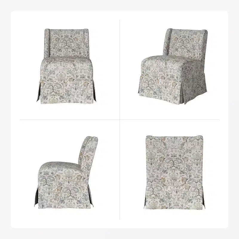 Fabrizius Chaise sans accoudoirs rembourrée de transition avec housse lavable et pieds en bois massif | HULALA HOME