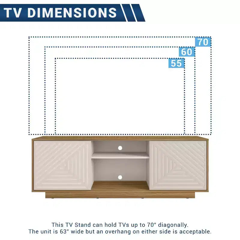 Meuble TV moderne Techni Mobili pour téléviseurs jusqu'à 70"