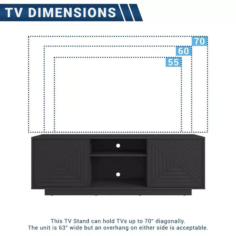 Meuble TV moderne Techni Mobili pour téléviseurs jusqu'à 70"
