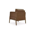 Signature Design by Ashley Numund, fauteuil d'appoint moderne en similicuir avec coussins réversibles, brun caramel