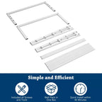 Cadre de lit Lusimo 14 pouces – Facile à monter – Plateforme en métal avec support de lattes en acier – Lit simple/double/Queen/King