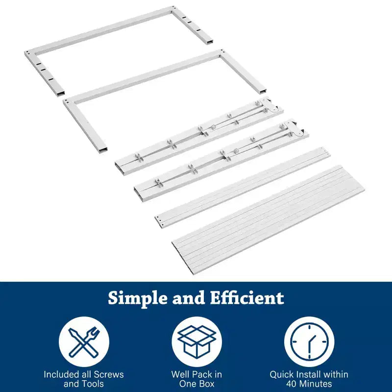 Cadre de lit Lusimo 14 pouces – Facile à monter – Plateforme en métal avec support de lattes en acier – Lit simple/double/Queen/King