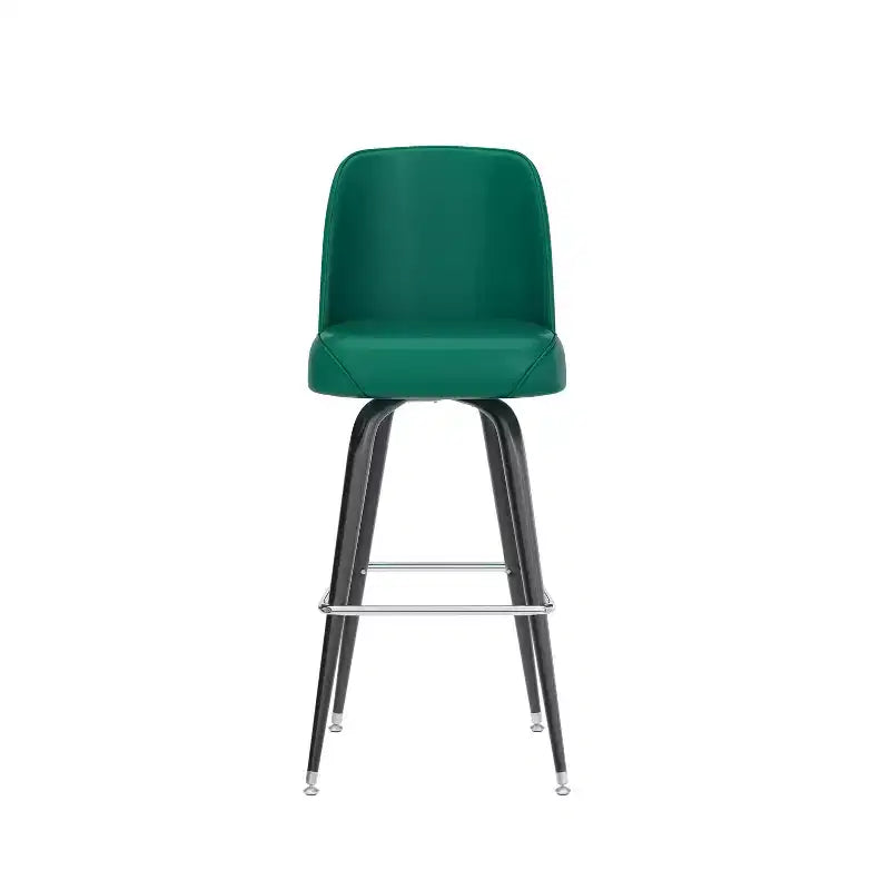 Tabouret de bar Emma et Oliver en métal avec siège baquet pivotant