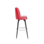 Tabouret de bar Emma et Oliver en métal avec siège baquet pivotant