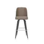 Tabouret de bar Emma et Oliver en métal avec siège baquet pivotant
