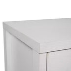 Flash Furniture Wells, buffet de cuisine et de salle à manger moderne, meuble de rangement en bois composite avec 3 portes en verre trempé et 3 tiroirs