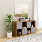 Meuble de rangement 8 casiers avec étagères arrière ouvertes, bibliothèque 2 X 4 casiers