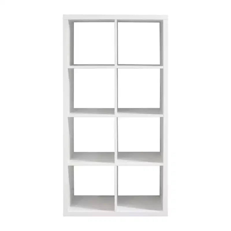 Meuble de rangement 8 casiers avec étagères arrière ouvertes, bibliothèque 2 X 4 casiers