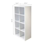 Meuble de rangement 8 casiers avec étagères arrière ouvertes, bibliothèque 2 X 4 casiers