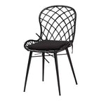 Ensemble de salle à manger 5 pièces Baxton Studio Sabelle moderne bohème en bois et rotin