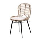 Ensemble de salle à manger 5 pièces Baxton Studio Brenna en bois, style bohème moderne