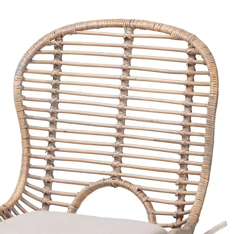 Ensemble de salle à manger 5 pièces Baxton Studio Brenna en bois, style bohème moderne