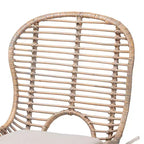 Ensemble de salle à manger 5 pièces Baxton Studio Brenna en bois, style bohème moderne