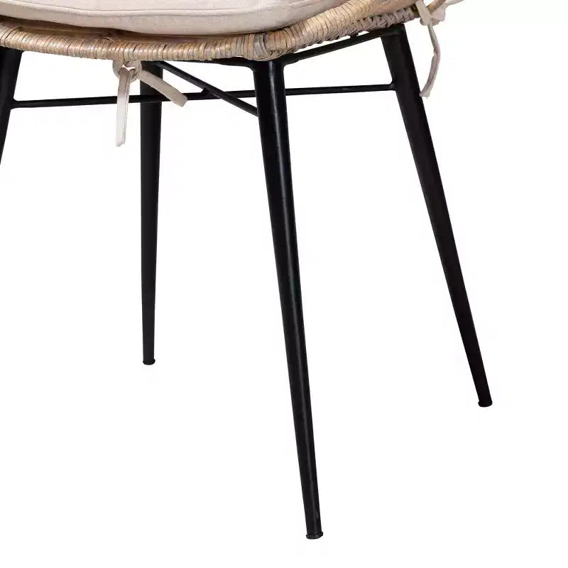 Ensemble de salle à manger 5 pièces Baxton Studio Brenna en bois, style bohème moderne
