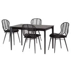 Ensemble de salle à manger 5 pièces Baxton Studio Brenna en bois, style bohème moderne