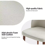 Chaise de salle à manger Elisa en tissu, style Mid-century moderne, lot de 2 | ART OF LIVING DESIGNS