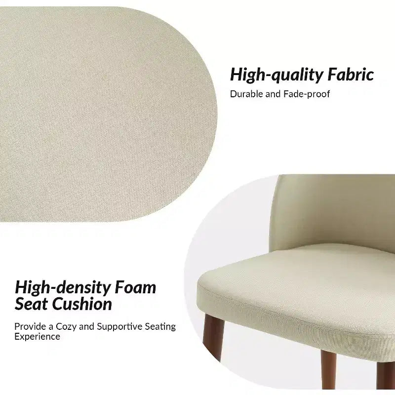 Chaise de salle à manger Elisa en tissu, style Mid-century moderne, lot de 2 | ART OF LIVING DESIGNS
