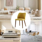 Chaise de salle à manger Elisa en tissu, style Mid-century moderne, lot de 2 | ART OF LIVING DESIGNS