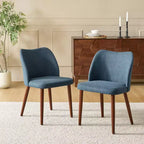 Chaise de salle à manger Elisa en tissu, style Mid-century moderne, lot de 2 | ART OF LIVING DESIGNS