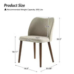 Chaise de salle à manger Elisa en tissu, style Mid-century moderne, lot de 2 | ART OF LIVING DESIGNS