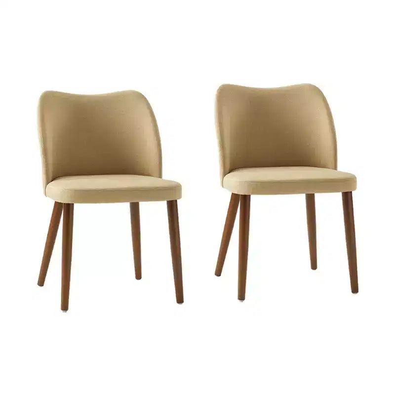 Chaise de salle à manger Elisa en tissu, style Mid-century moderne, lot de 2 | ART OF LIVING DESIGNS