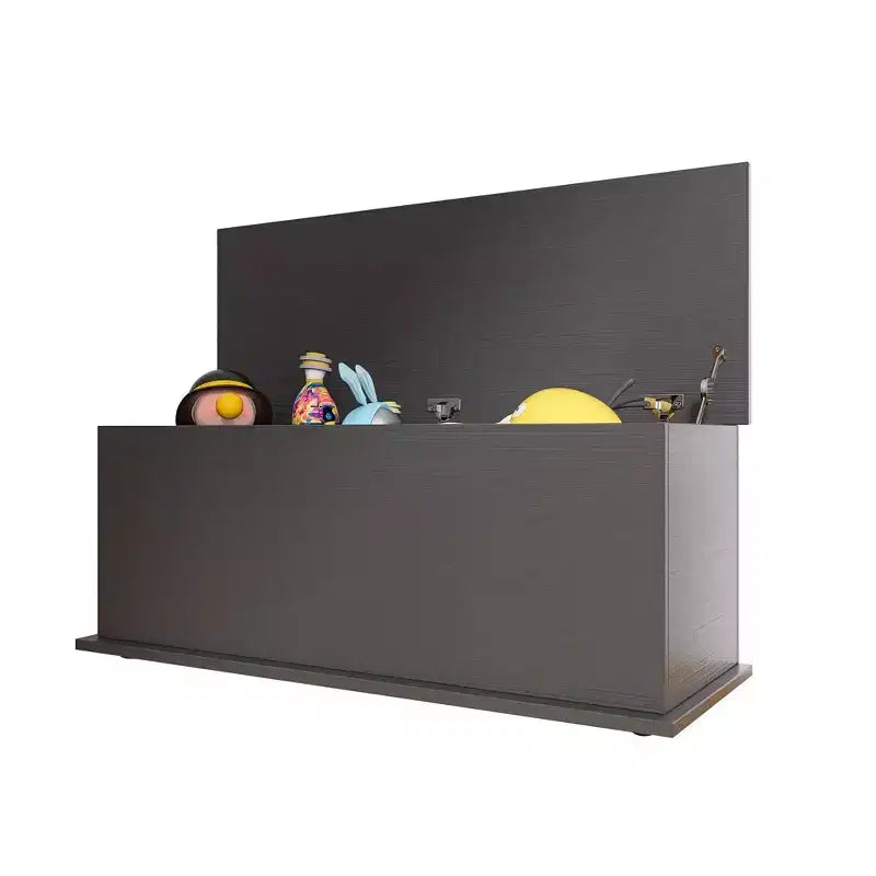 Malle de rangement en bois avec couvercle relevable, style rétro, boîte à jouets, organisateur avec charnière de sécurité, 39,37 x 16,14 x 15,75 pouces (3,28 * 1,35 * 1,31 pieds)