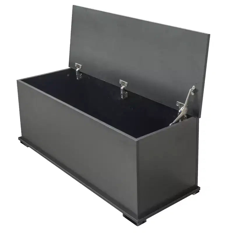 Malle de rangement en bois avec couvercle relevable, style rétro, boîte à jouets, organisateur avec charnière de sécurité, 39,37 x 16,14 x 15,75 pouces (3,28 * 1,35 * 1,31 pieds)