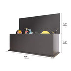 Malle de rangement en bois avec couvercle relevable, style rétro, boîte à jouets, organisateur avec charnière de sécurité, 39,37 x 16,14 x 15,75 pouces (3,28 * 1,35 * 1,31 pieds)