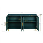 Meuble de rangement d'appoint à 2 portes, buffet en bois, meuble console média avec pieds en métal pour la cuisine, le salon ou l'entrée