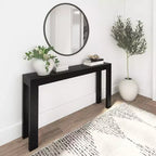 Console moderne en bois massif Plank+Beam 56 pour entrée étroite