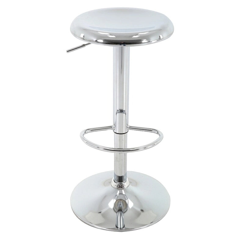 Adjustable Height Barstool in Chromed Finish
