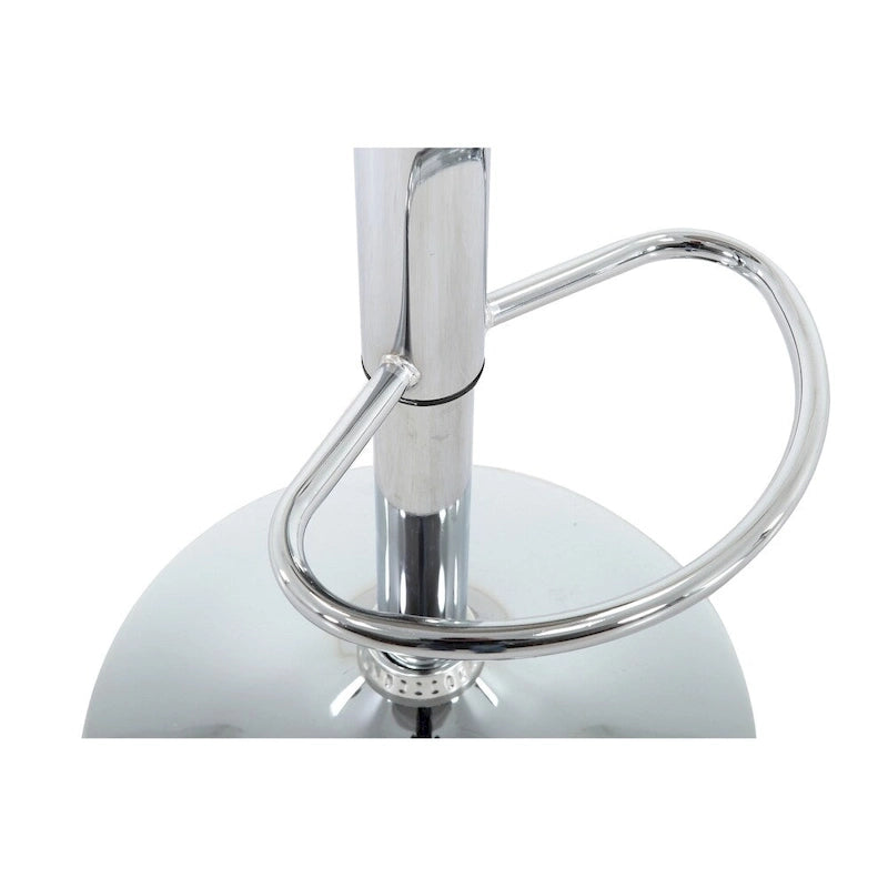 Tabouret de bar pivotant réglable en hauteur rose / étain / doré avec finition chromée – Siège unique