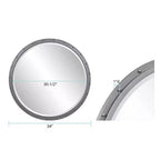 Miroir industriel Howard Elliott Fordham à cadre métallique avec détails rivetés