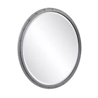 Miroir industriel Howard Elliott Fordham à cadre métallique avec détails rivetés