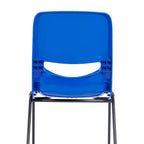 Chaise de salle de classe empilable Flash Furniture HERCULES résistante et confortable avec cadre thermolaqué, dossier et assise ergonomiques