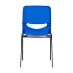 Chaise de salle de classe empilable Flash Furniture HERCULES résistante et confortable avec cadre thermolaqué, dossier et assise ergonomiques