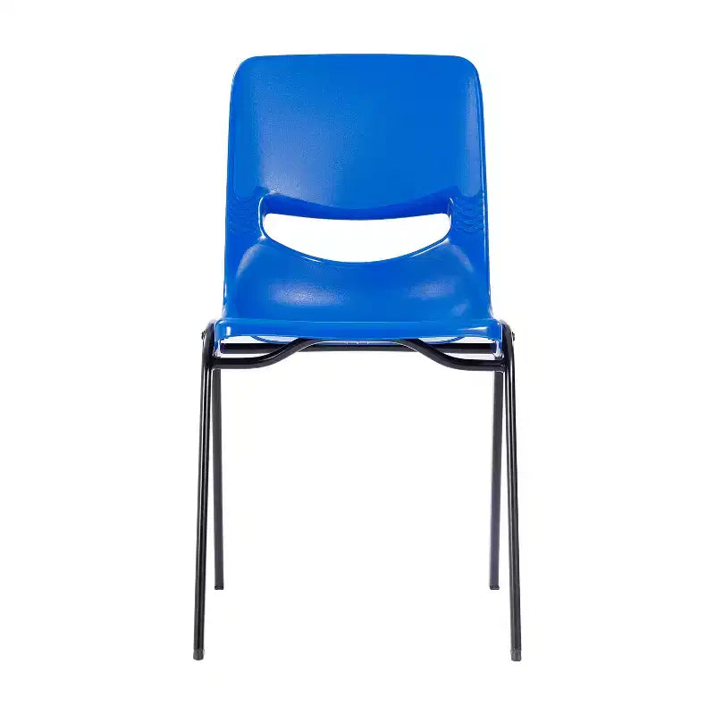 Chaise de salle de classe empilable Flash Furniture HERCULES résistante et confortable avec cadre thermolaqué, dossier et assise ergonomiques